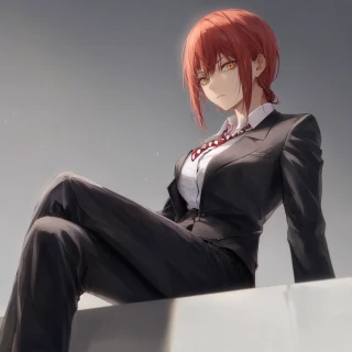 チェンソーマン マキマ, ドレス, スーツ, ビジネス用Yシャツ